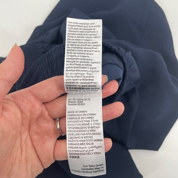 Tom Tailor Blue Pleated Pull On Elastic Waist Skirt Womens EU 40 US Size Small - Picture 6 of 11